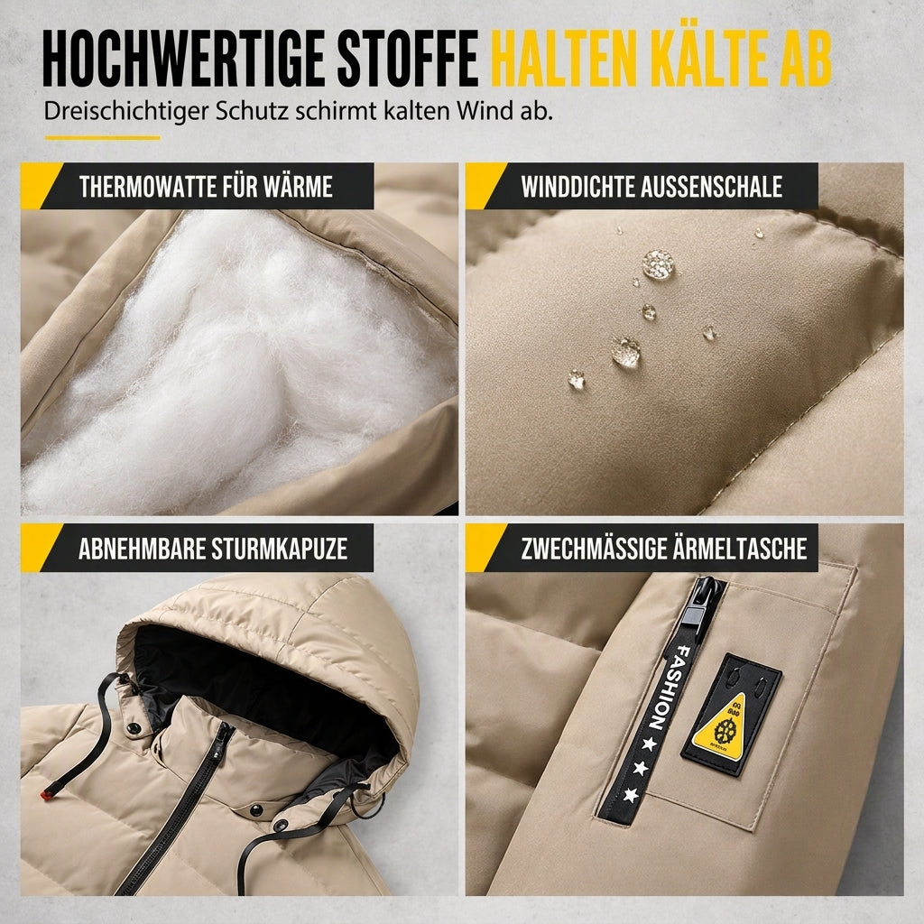 🔥Beliebtes Produkt ！✨Wendbare warme Kapuzenjacke für Herren