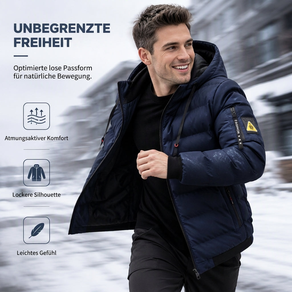 🔥Beliebtes Produkt ！✨Wendbare warme Kapuzenjacke für Herren