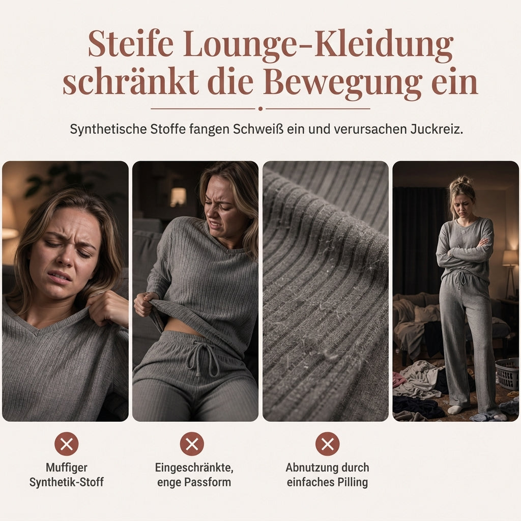 🔥Beliebtes Produkt ！✨Freizeit-Loungewear-Set aus Strick für Damen