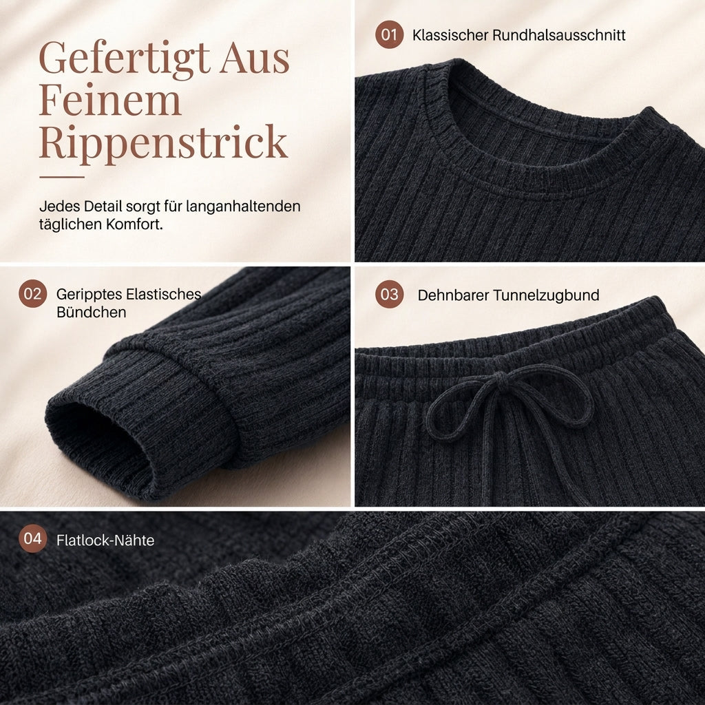 🔥Beliebtes Produkt ！✨Freizeit-Loungewear-Set aus Strick für Damen