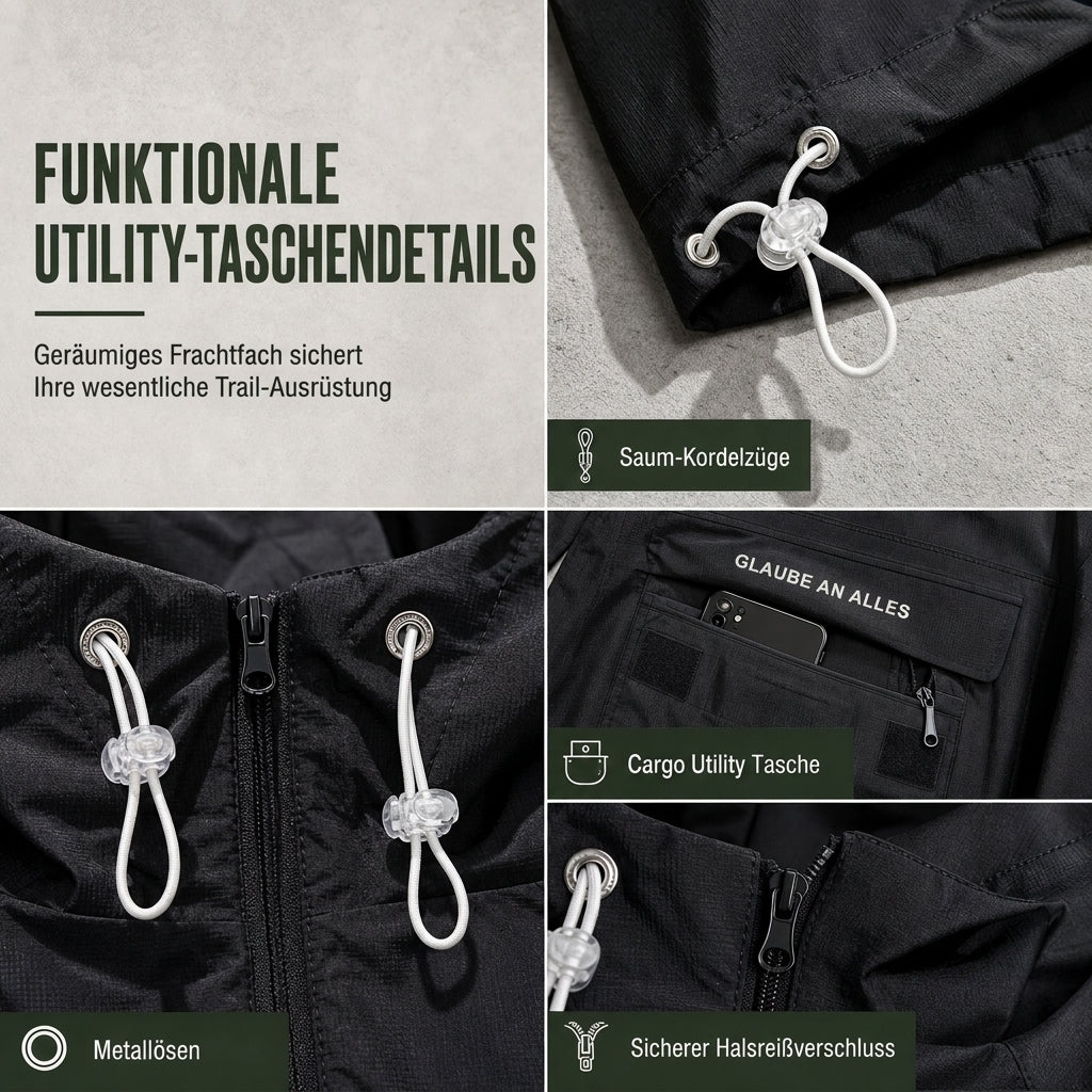 📢📢50%Rabatt!!!🎉✨Wasserabweisende Outdoor-Wanderjacke mit Kapuze und mehreren Taschen