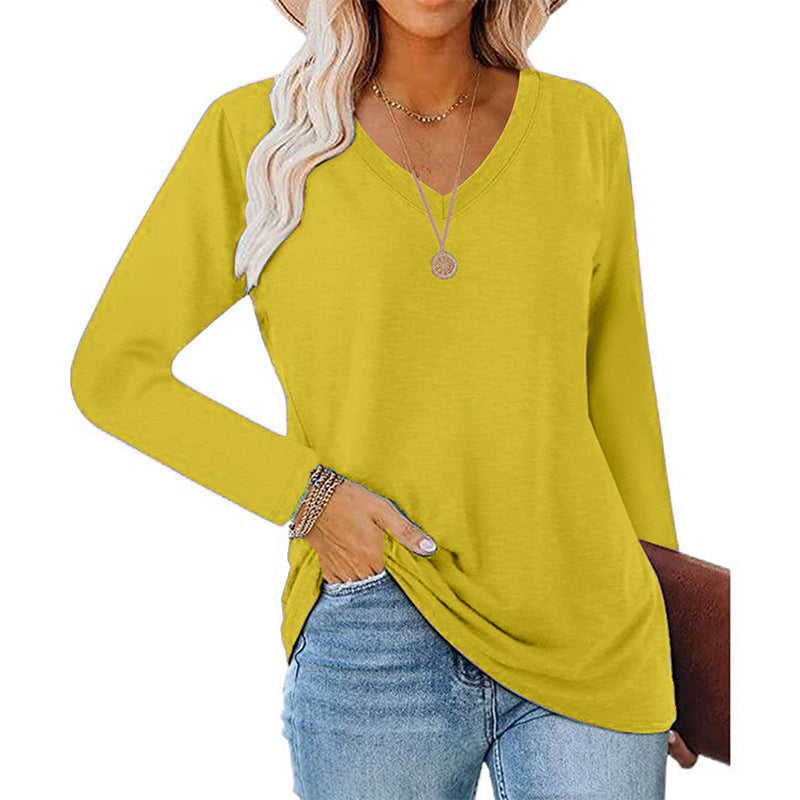 🙌 70% WiederkaufquoteLässiges Damen-Langarmshirt mit V-Ausschnitt