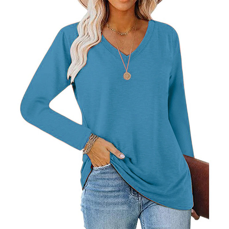 🙌 70% WiederkaufquoteLässiges Damen-Langarmshirt mit V-Ausschnitt