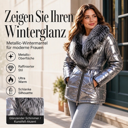 📢📢50%Rabatt!!!🎉✨Gesteppte Damenjacke mit Kunstfellkragen