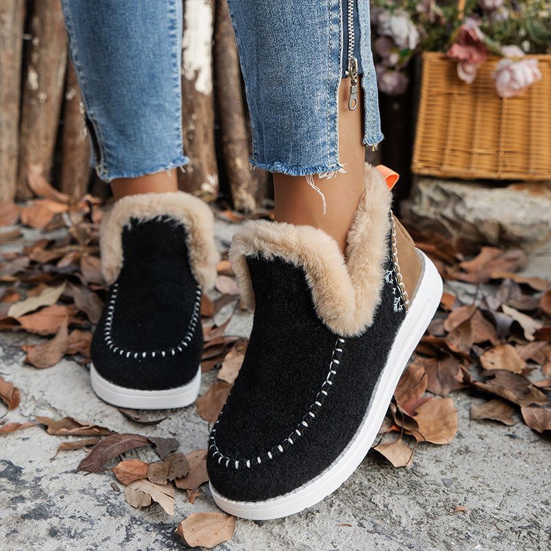 🙌 70% WiederkaufquoteDamen Anti-Rutsch Winterstiefeletten mit Kunstplüsch-Futter