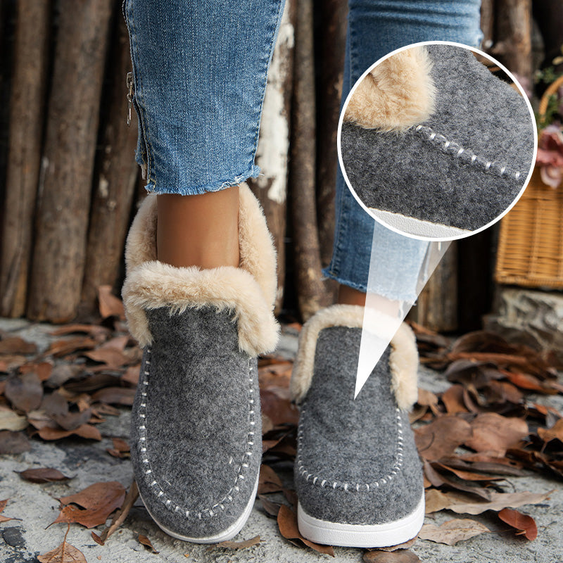 🙌 70% WiederkaufquoteDamen Anti-Rutsch Winterstiefeletten mit Kunstplüsch-Futter