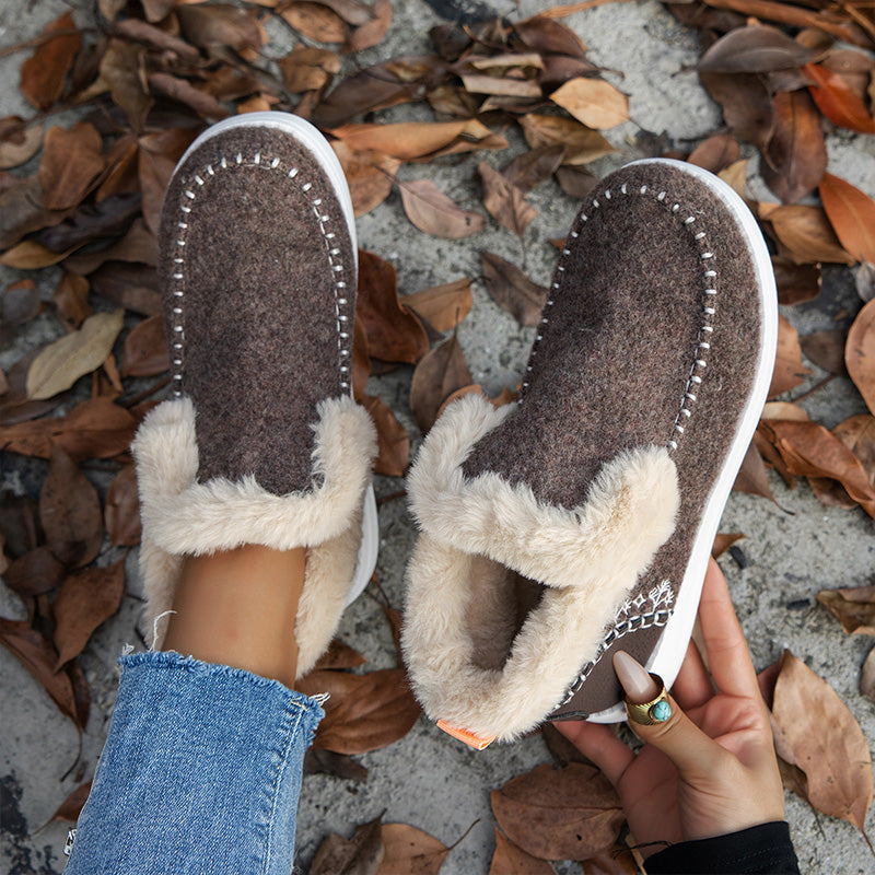 🙌 70% WiederkaufquoteDamen Anti-Rutsch Winterstiefeletten mit Kunstplüsch-Futter