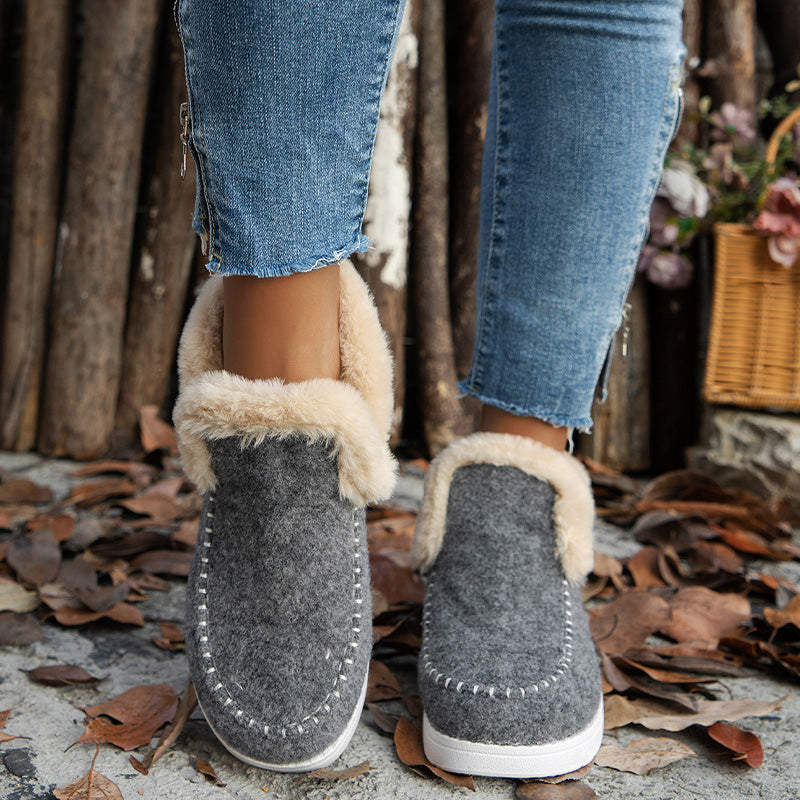 🙌 70% WiederkaufquoteDamen Anti-Rutsch Winterstiefeletten mit Kunstplüsch-Futter