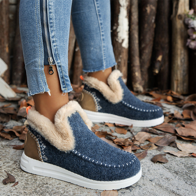 🙌 70% WiederkaufquoteDamen Anti-Rutsch Winterstiefeletten mit Kunstplüsch-Futter