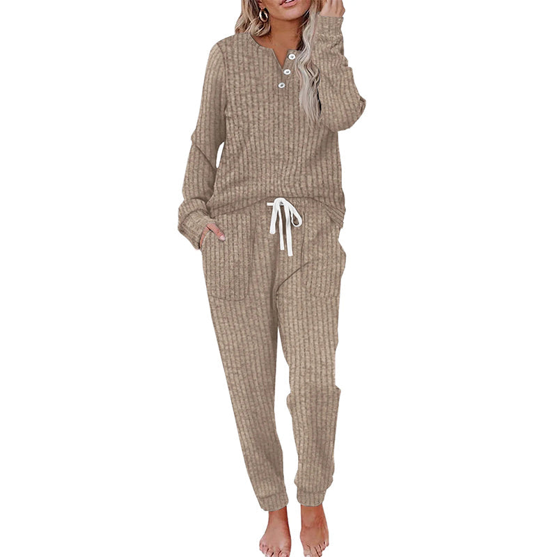 📢🎉50%Rabatt!!!🛍️✨Zweiteiliges Set aus Damen-Oberteil und Hose mit Kordelzug