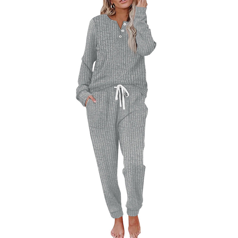 📢🎉50%Rabatt!!!🛍️✨Zweiteiliges Set aus Damen-Oberteil und Hose mit Kordelzug