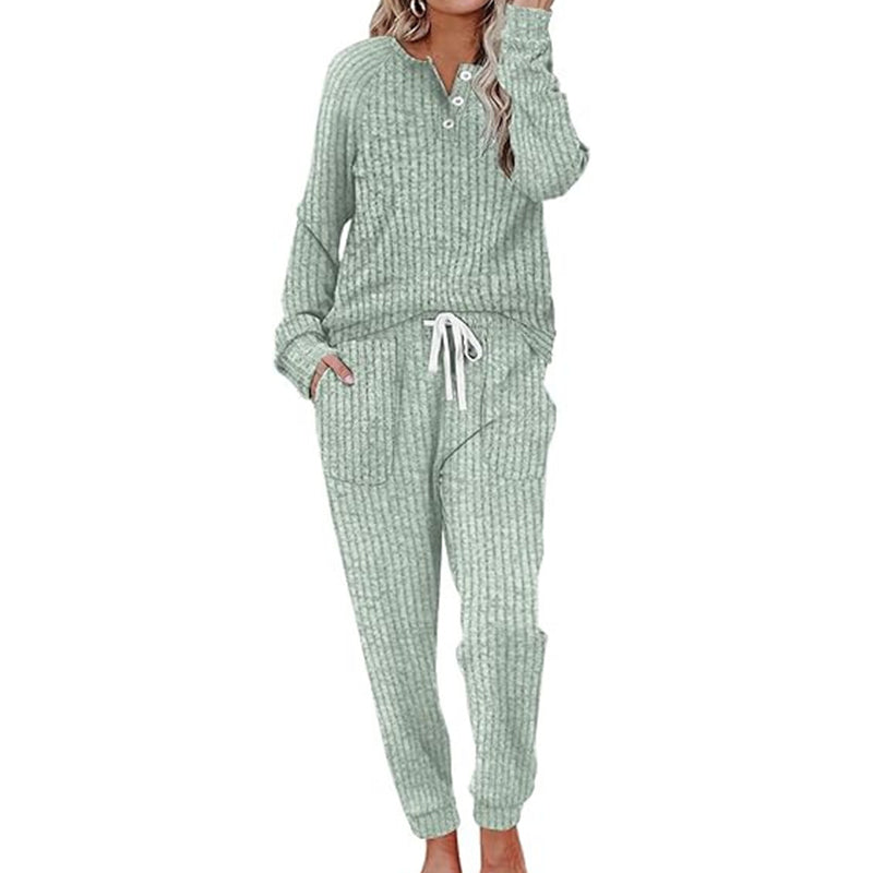 📢🎉50%Rabatt!!!🛍️✨Zweiteiliges Set aus Damen-Oberteil und Hose mit Kordelzug