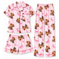 🌟 Der Look, den alle suchen – bei uns 50% günstiger!  Damen 3-teiliges Pyjama-Set mit Hochlandkuh-Print