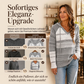 📢🎉50%Rabatt!!!🛍️✨Damen Kapuzen-Strickpullover mit Color-Block-Design und Lochstrick