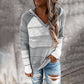 📢🎉50%Rabatt!!!🛍️✨Damen Kapuzen-Strickpullover mit Color-Block-Design und Lochstrick