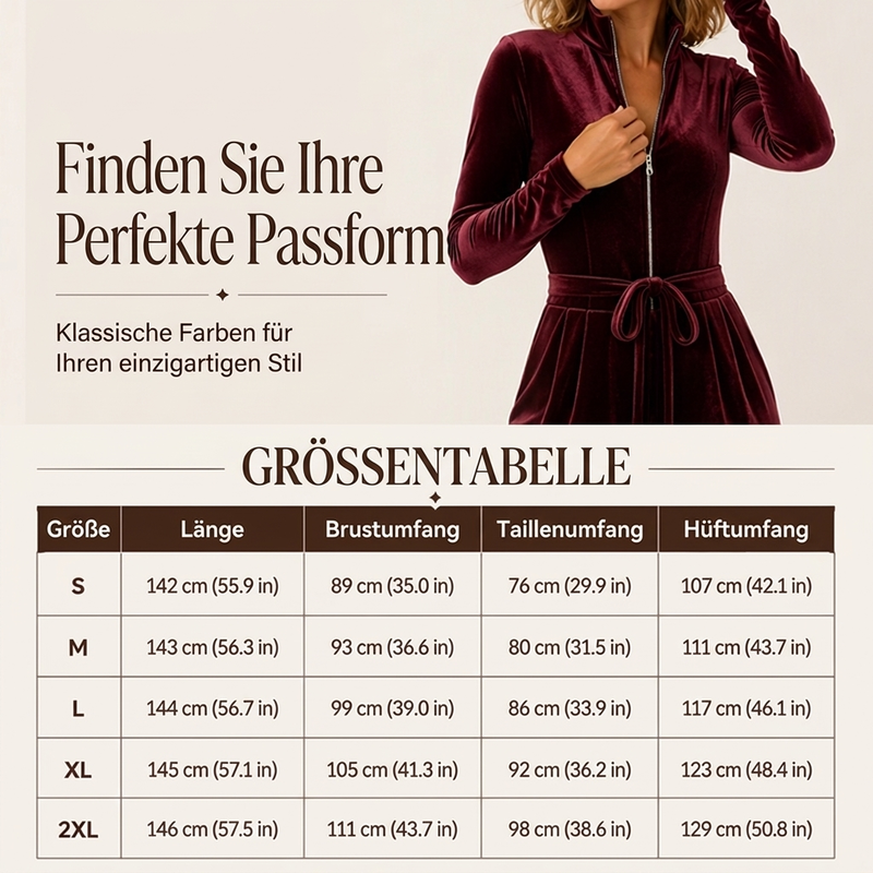 📢🎉50%Rabatt!!!🛍️✨Damen Schicker Samt-Overall mit Stehkragen