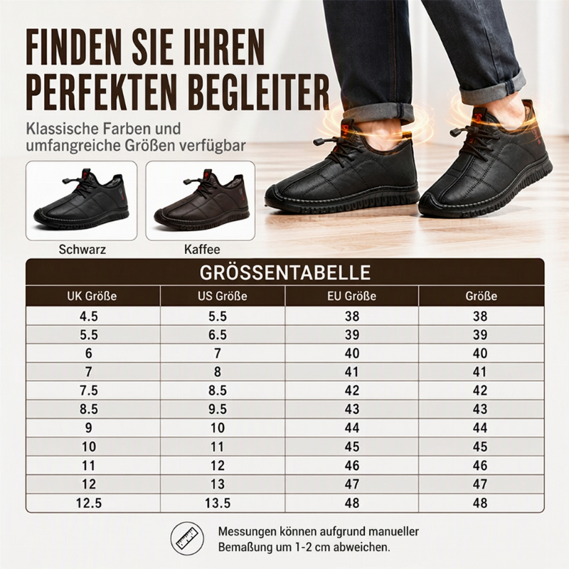 🛒 50% Rabatt – nur für kurze Zeit! ⏳ Herren rückengefütterte rutschfeste Gehschuhe