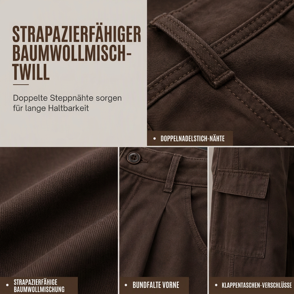 📢🎉50%Rabatt!!!🛍️✨Damen High Waist Wide Leg Baggy Cargohose mit Utility-Taschen, locker sitzende Baumwollmischhose