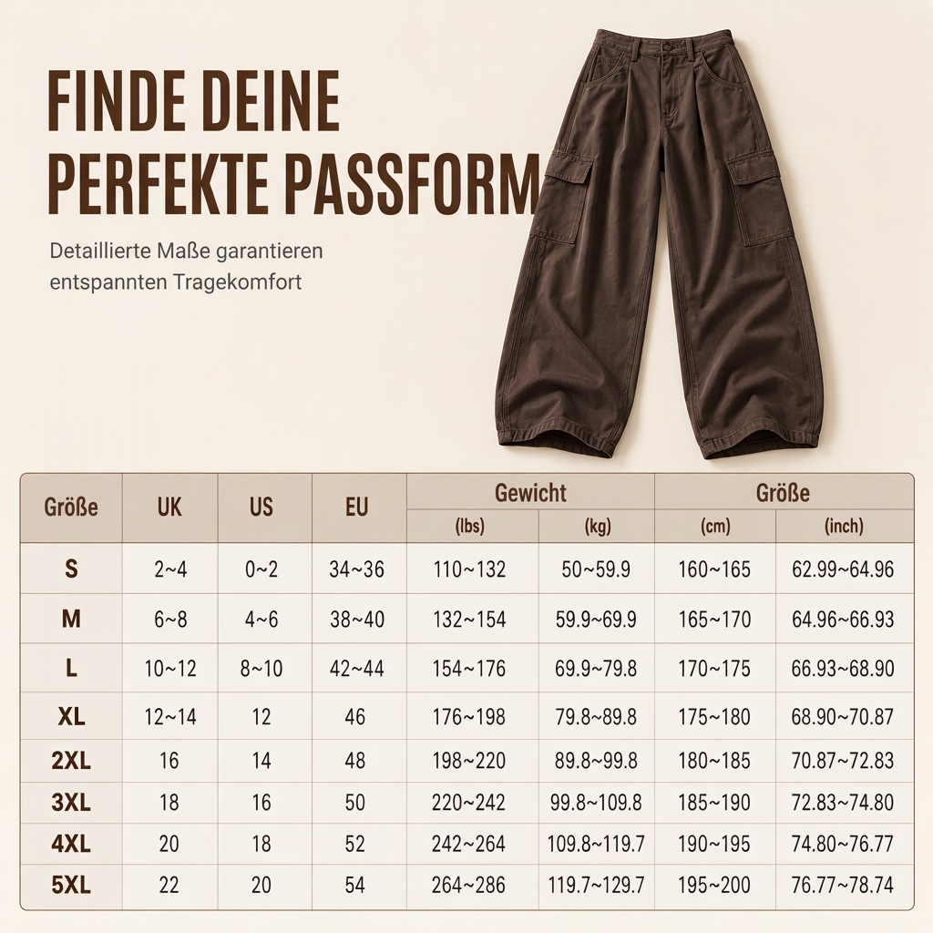 📢🎉50%Rabatt!!!🛍️✨Damen High Waist Wide Leg Baggy Cargohose mit Utility-Taschen, locker sitzende Baumwollmischhose