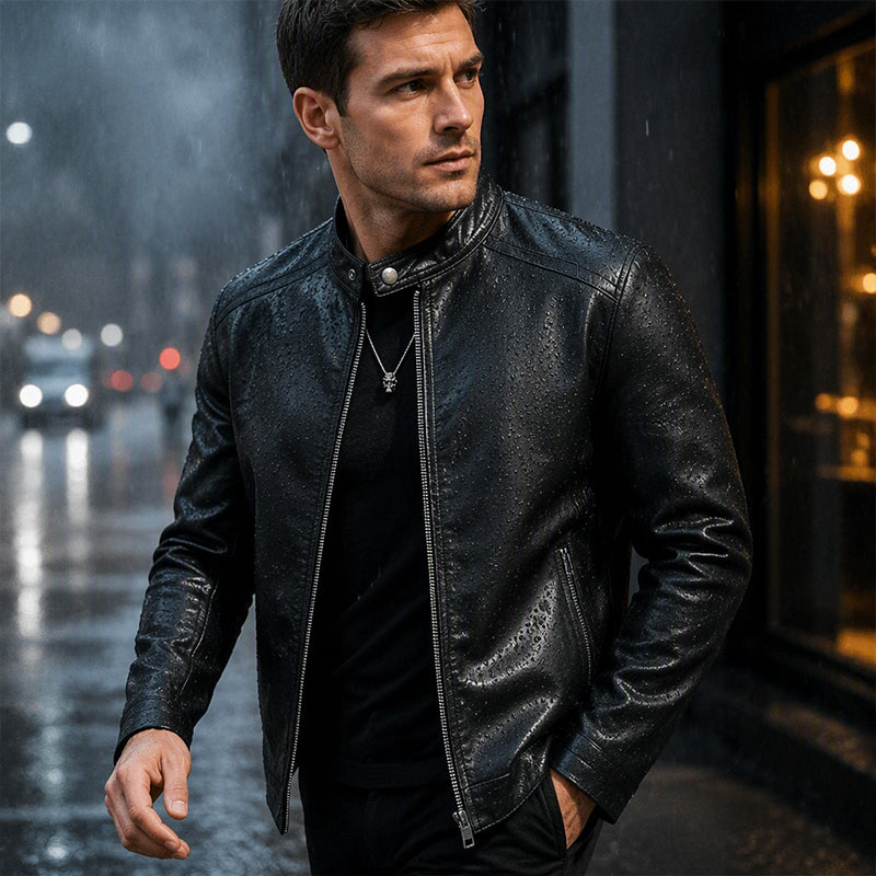📢📢50%Rabatt!!!🎉✨Warme Bikerjacke in Slim Fit
