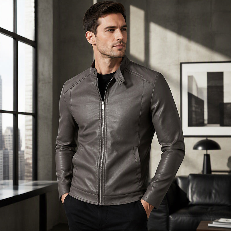 📢📢50%Rabatt!!!🎉✨Warme Bikerjacke in Slim Fit