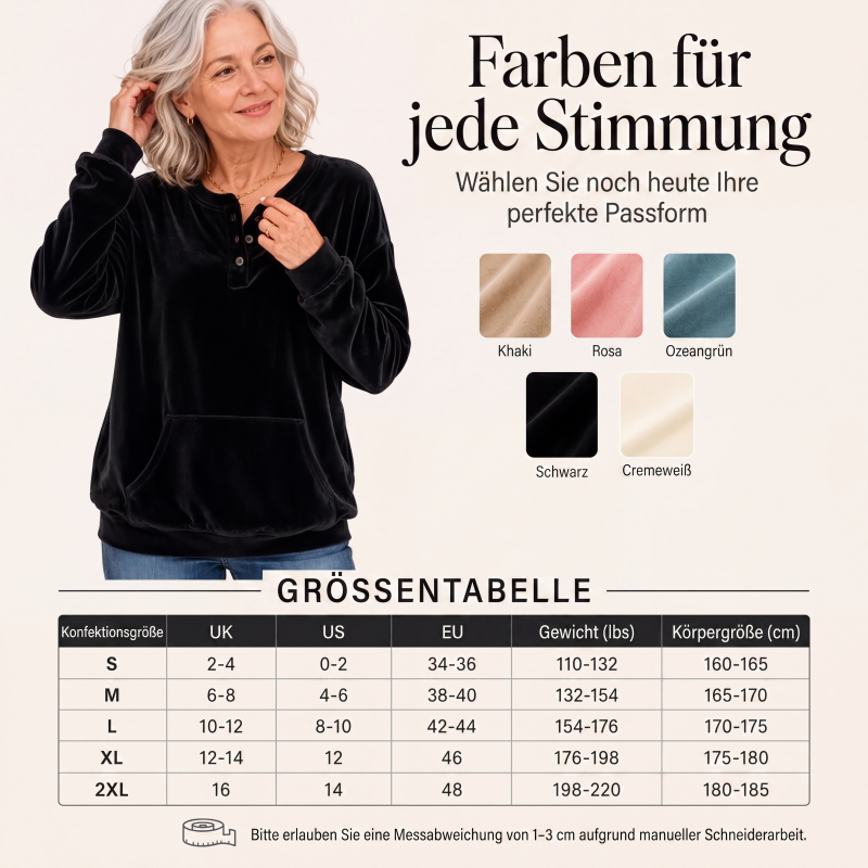 📢📢50%Rabatt!!!🎉✨Damen-Sweatshirt aus Goldsamt