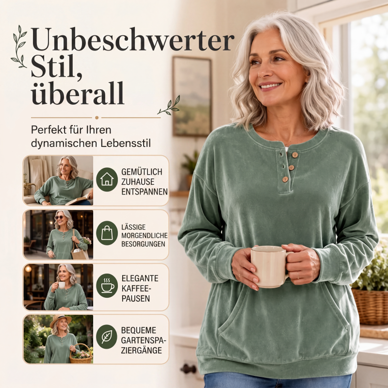📢📢50%Rabatt!!!🎉✨Damen-Sweatshirt aus Goldsamt