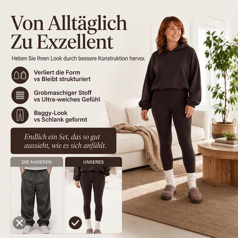 📢📢50%Rabatt!!!🎉✨Lässiges, gemütliches Damen-Hoodie- und Leggings-Set