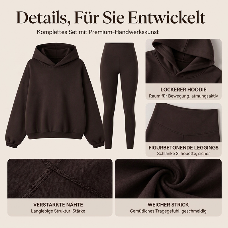 📢📢50%Rabatt!!!🎉✨Lässiges, gemütliches Damen-Hoodie- und Leggings-Set