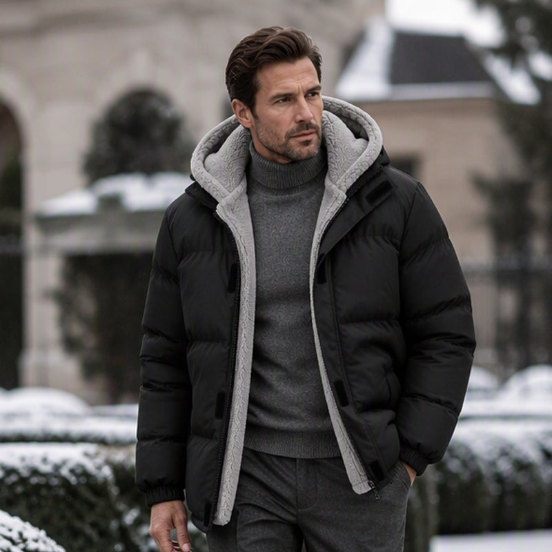 📢📢50%Rabatt!!!🎉✨Beheizbare, winddichte Herren-Winterjacke mit Kapuze