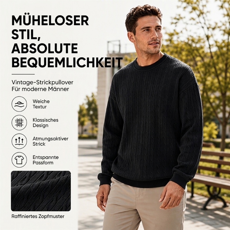 🙌 70% WiederkaufquoteHerren Kabelstrick Rundhalspullover