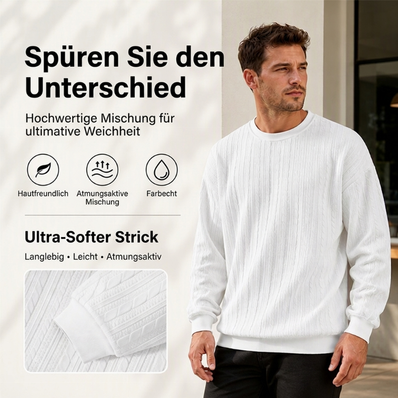 🙌 70% WiederkaufquoteHerren Kabelstrick Rundhalspullover
