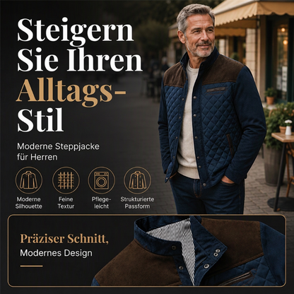 ✨Begrenzter Vorrat verfügbar, nicht verpassen! 🎁Lässige, wattierte Herrenjacke mit Stehkragen für warme Wärme