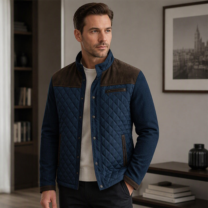 ✨Begrenzter Vorrat verfügbar, nicht verpassen! 🎁Lässige, wattierte Herrenjacke mit Stehkragen für warme Wärme