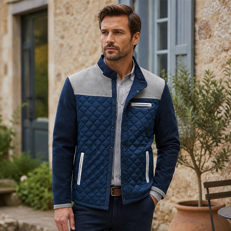✨Begrenzter Vorrat verfügbar, nicht verpassen! 🎁Lässige, wattierte Herrenjacke mit Stehkragen für warme Wärme