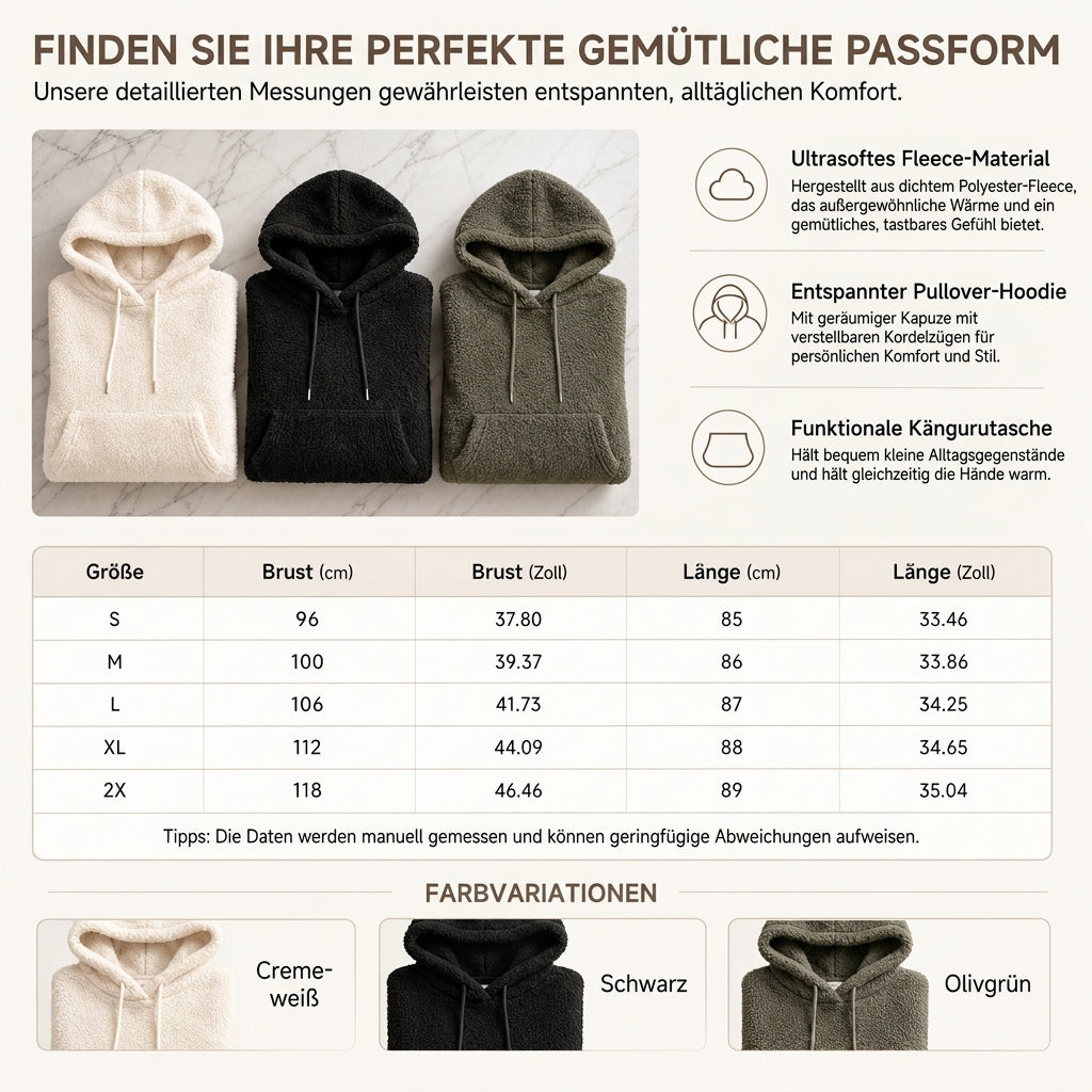 🔥🔥Räumungsverkauf✨✨Freizeit-Pulloverkleid aus weichem Fleece mit Kapuze für Damen