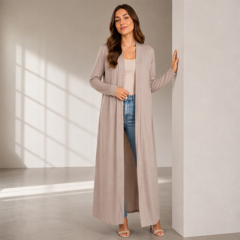 ⏰ Letzte Chance ⏰ Damen Offener Maxi-Langcardigan