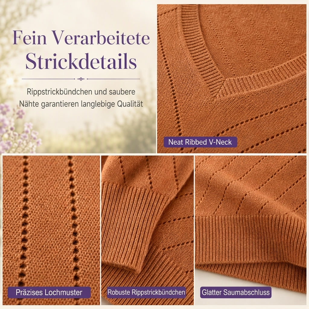 🙌 70% Wiederkaufquote🔥🔥Damen V-Ausschnitt Langarm Pullover Bequemes Strickteil für Herbst und Winter