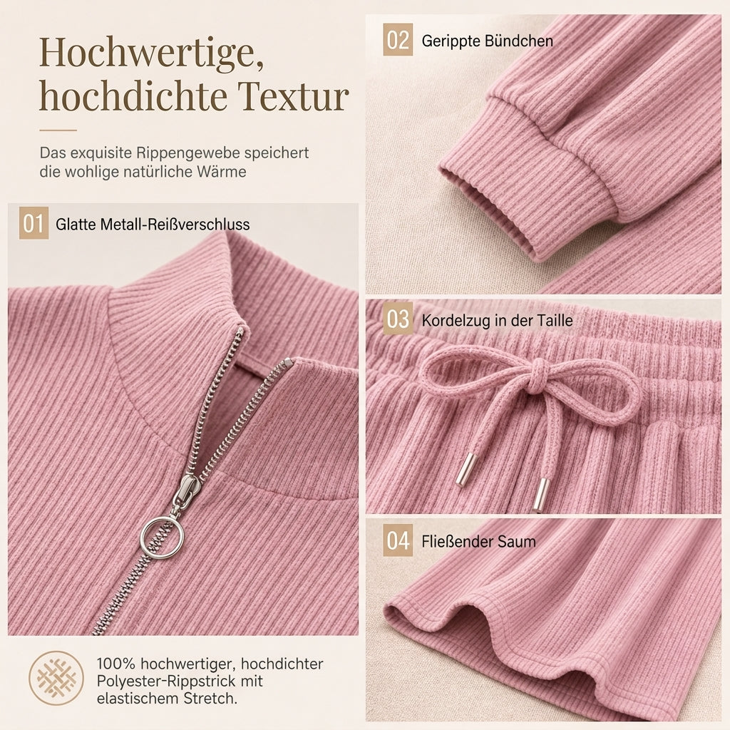 ✨Begrenzter Vorrat verfügbar, nicht verpassen!🔥🔥2-teiliges Damen-Set aus Strickpullover und weit geschnittenen Hosen
