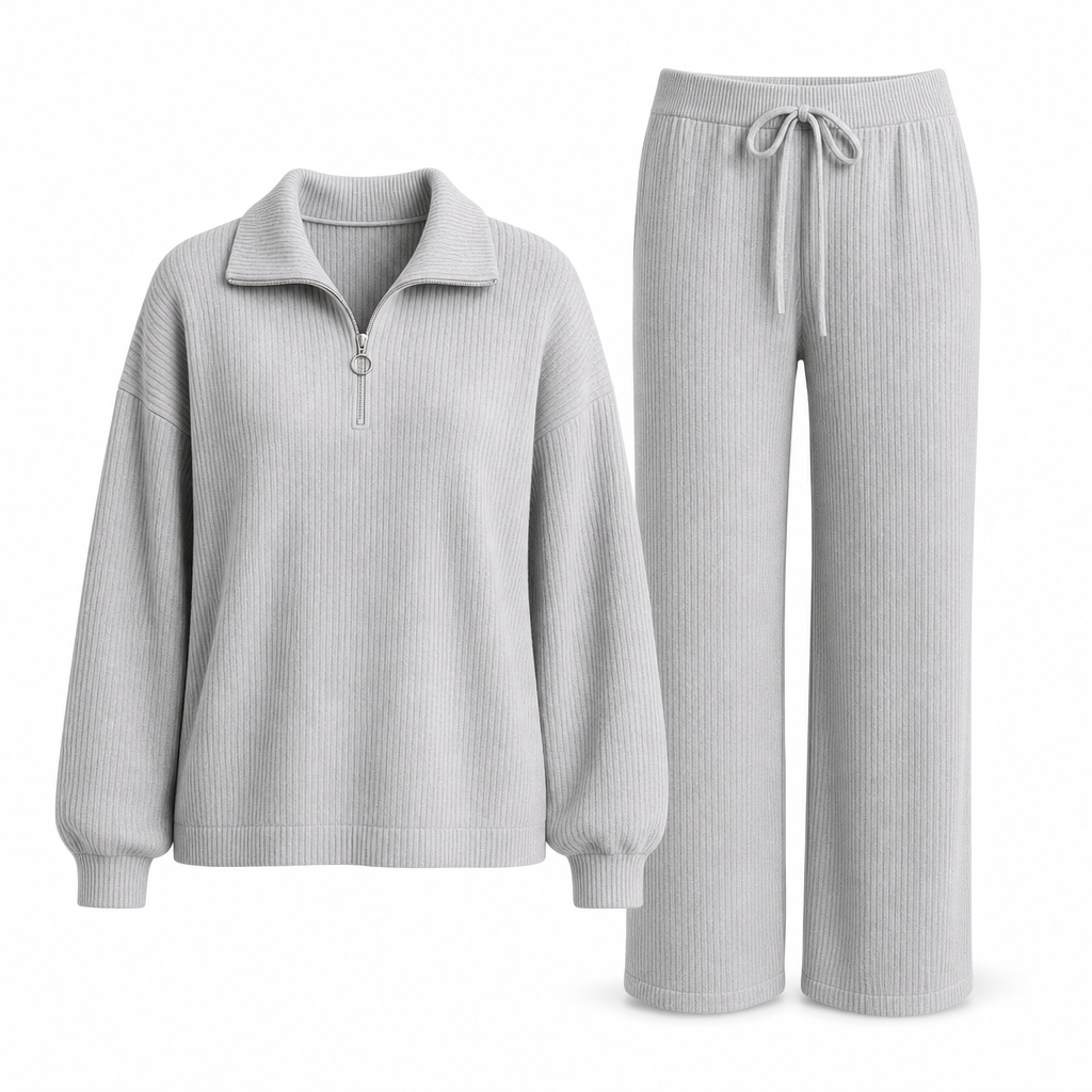 ✨Begrenzter Vorrat verfügbar, nicht verpassen!🔥🔥2-teiliges Damen-Set aus Strickpullover und weit geschnittenen Hosen