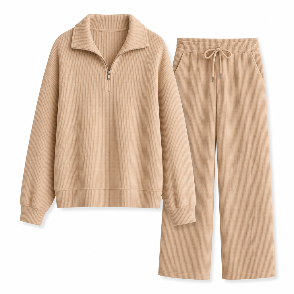 ✨Begrenzter Vorrat verfügbar, nicht verpassen!🔥🔥2-teiliges Damen-Set aus Strickpullover und weit geschnittenen Hosen