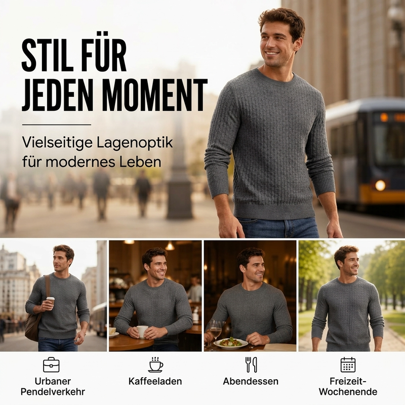 🙌 70% Wiederkaufquote🔥🔥Lässiger Strickpullover mit Rundhalsausschnitt für Herren