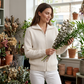 🔥Beliebtes Produkt ！✨Gerippte Strickjacke mit Reißverschluss für Damen