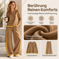 📢🎉50%Rabatt!!!🛍️✨Damen-Farblock-Langarmshirt mit Weithosenset