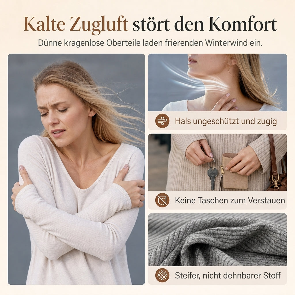 💥Jetzt stark nachgefragt! Nur wenig übrig!💥Damen Langarmshirt mit lockerem Sitz, Mock-Neck-Kragen