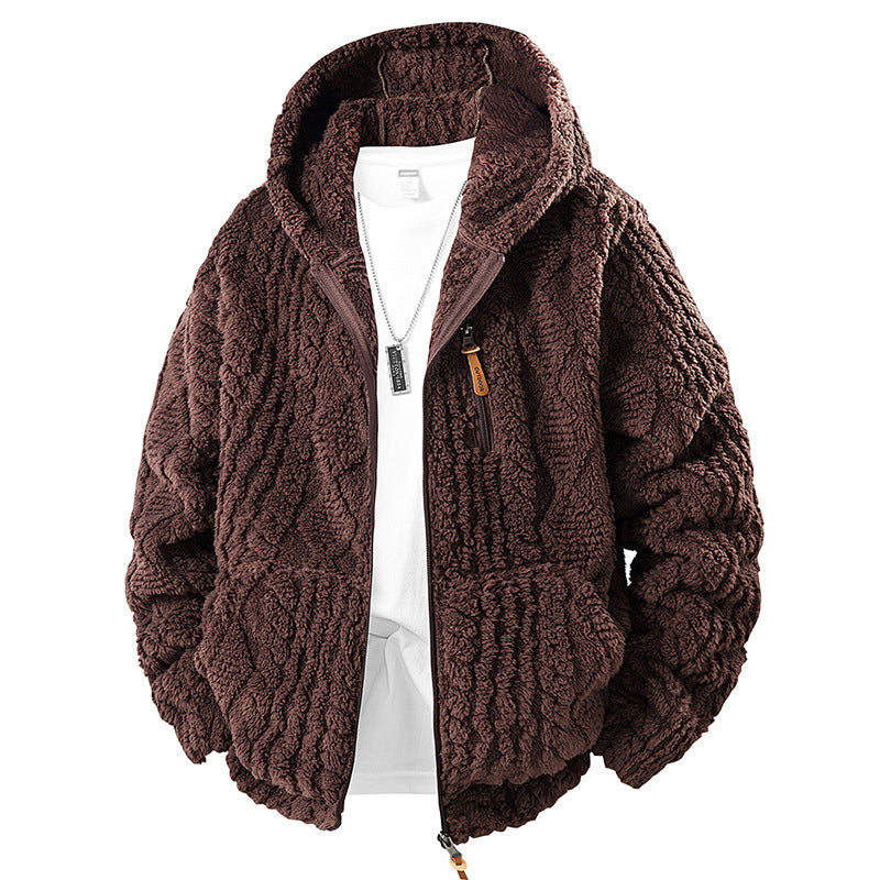 👚🔥Beliebtes Produkt ！✨Bestseller – Herren-Fleecejacke mit Kapuze und Reißverschluss
