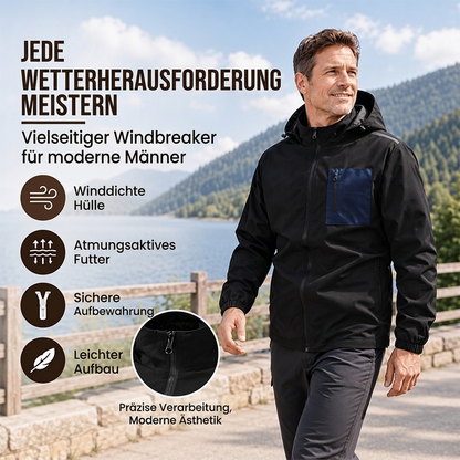 📢🎉Räumungsverkauf🛍️✨Herren Outdoor Windjacke mit abnehmbarer Kapuze