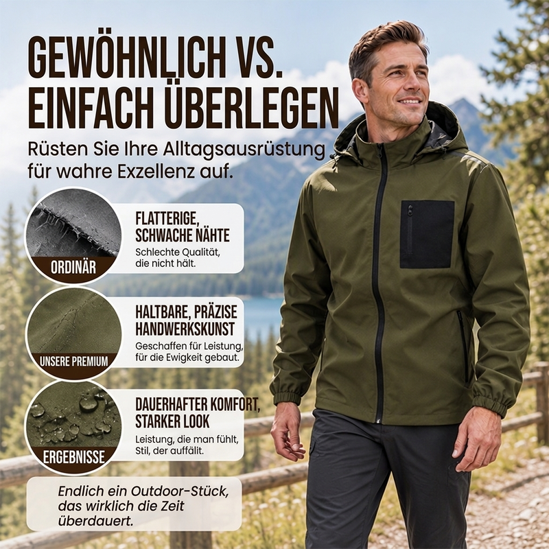 📢🎉Räumungsverkauf🛍️✨Herren Outdoor Windjacke mit abnehmbarer Kapuze