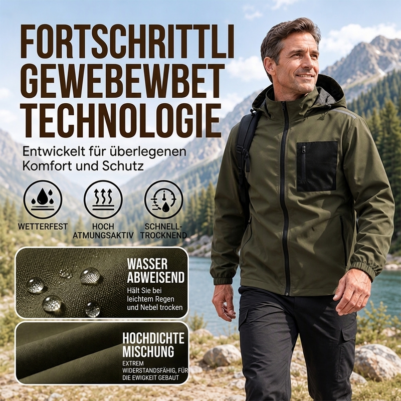 📢🎉Räumungsverkauf🛍️✨Herren Outdoor Windjacke mit abnehmbarer Kapuze