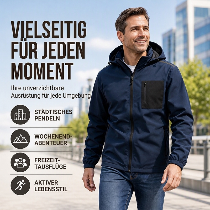 📢🎉Räumungsverkauf🛍️✨Herren Outdoor Windjacke mit abnehmbarer Kapuze